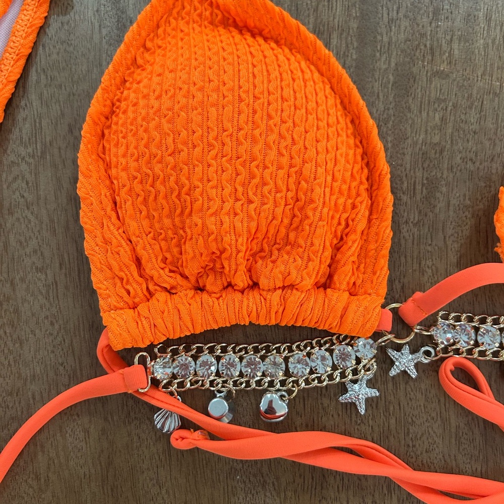 SHEIN Bright Orange Bikini Set - Picture 5 of 12